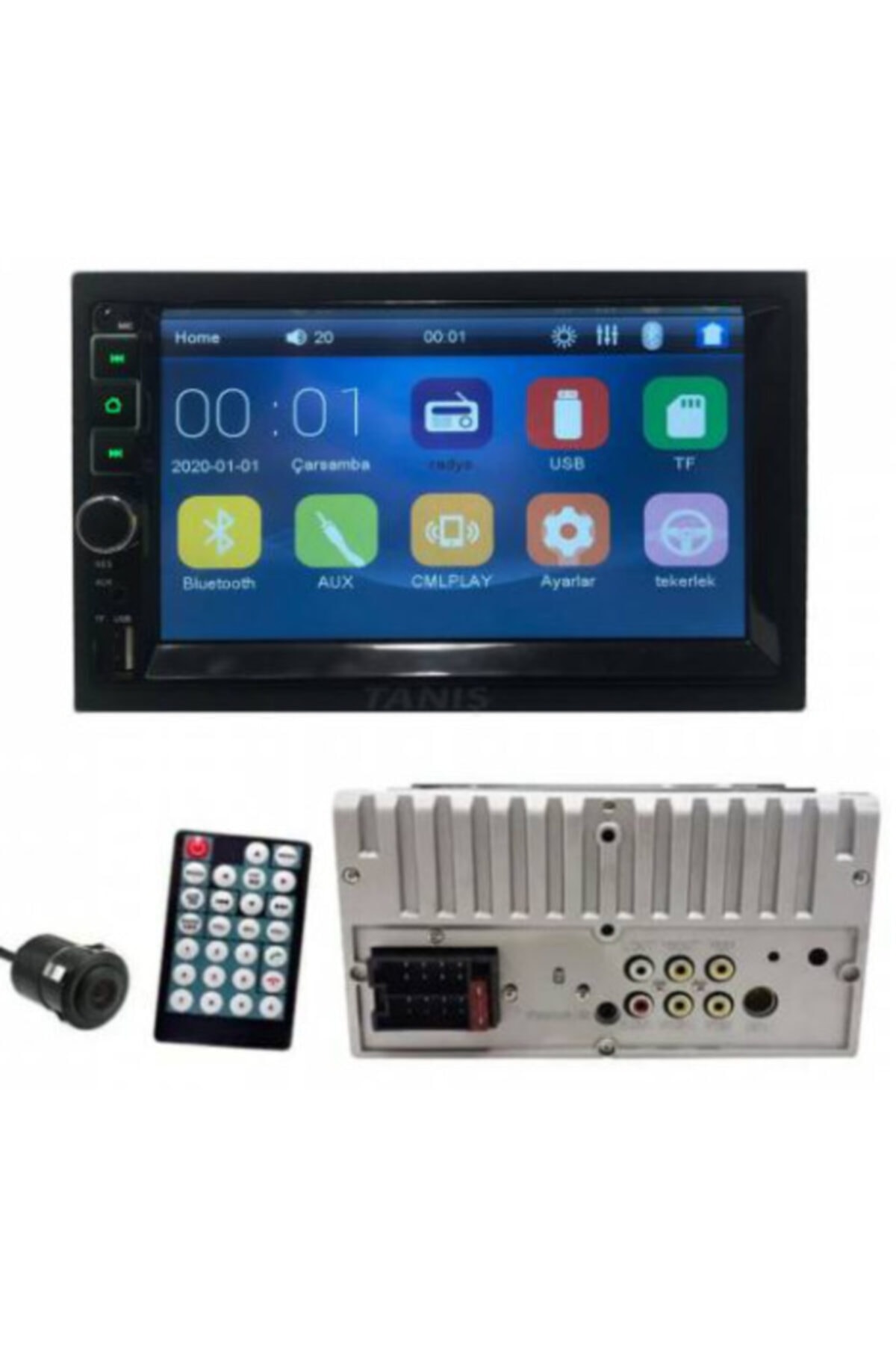 Twogo Trafik:2015-2016-2017 Double Oto Teyp Tam Uyumlu Çercevesi Kamerası Ile Birlikte