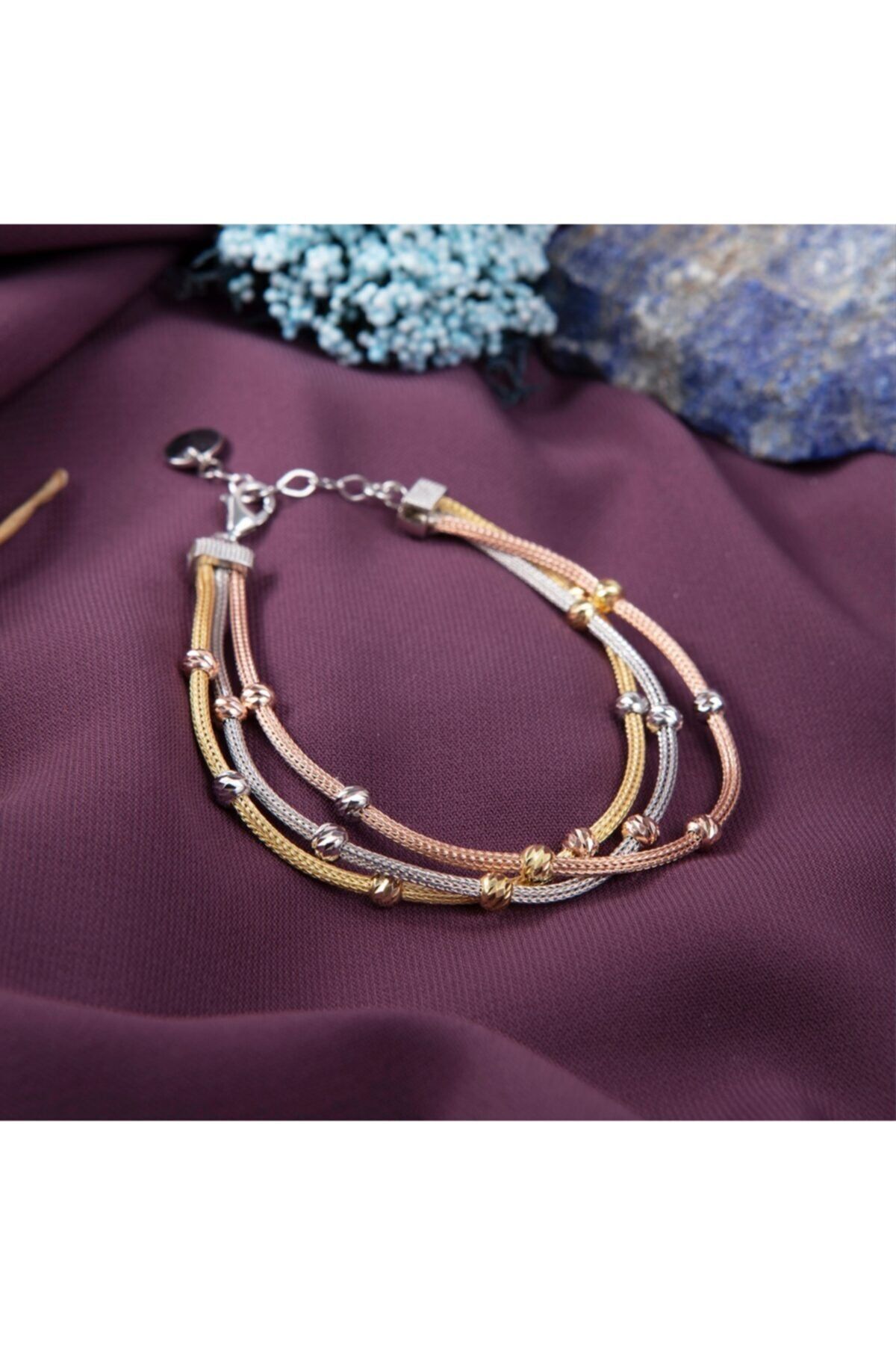 Yantra Silver Üçlü Toplu Gümüş Bayan Dorika Bileklik