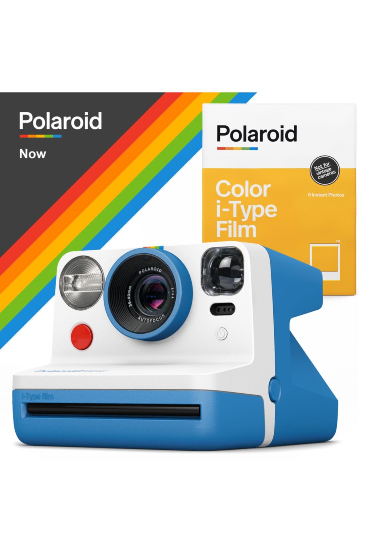 Polaroid Now Mavi Instant Fotoğraf Makinesi Ve 8'li Film Hediye Seti