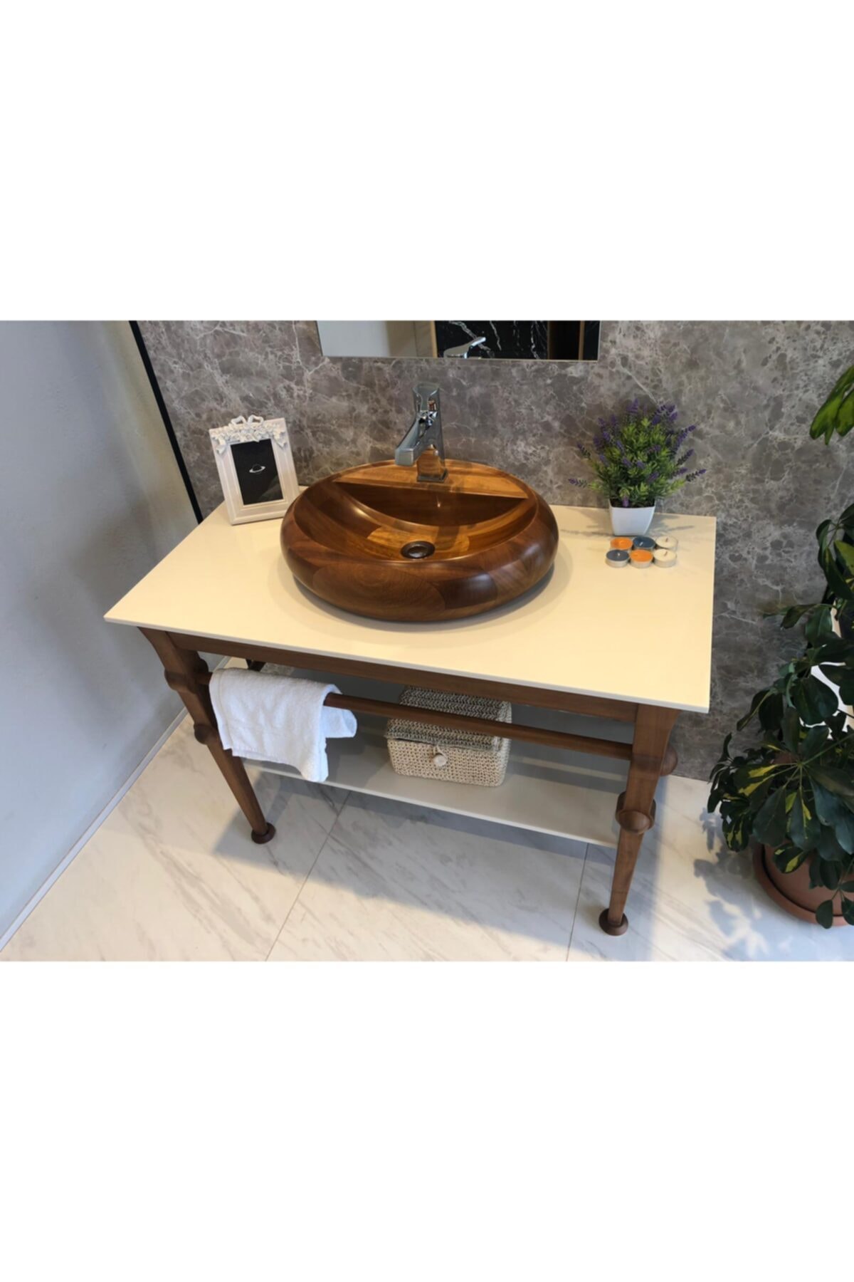 DECOMASS Iroko Banyo Dolabı