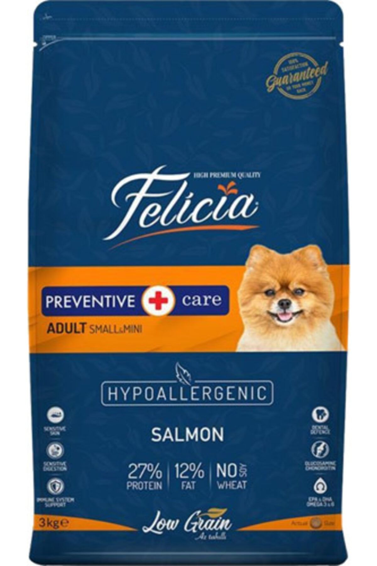 Felicia Az Tahıllı Somonlu Yetişkin Small Mini Köpek Maması 3 kg