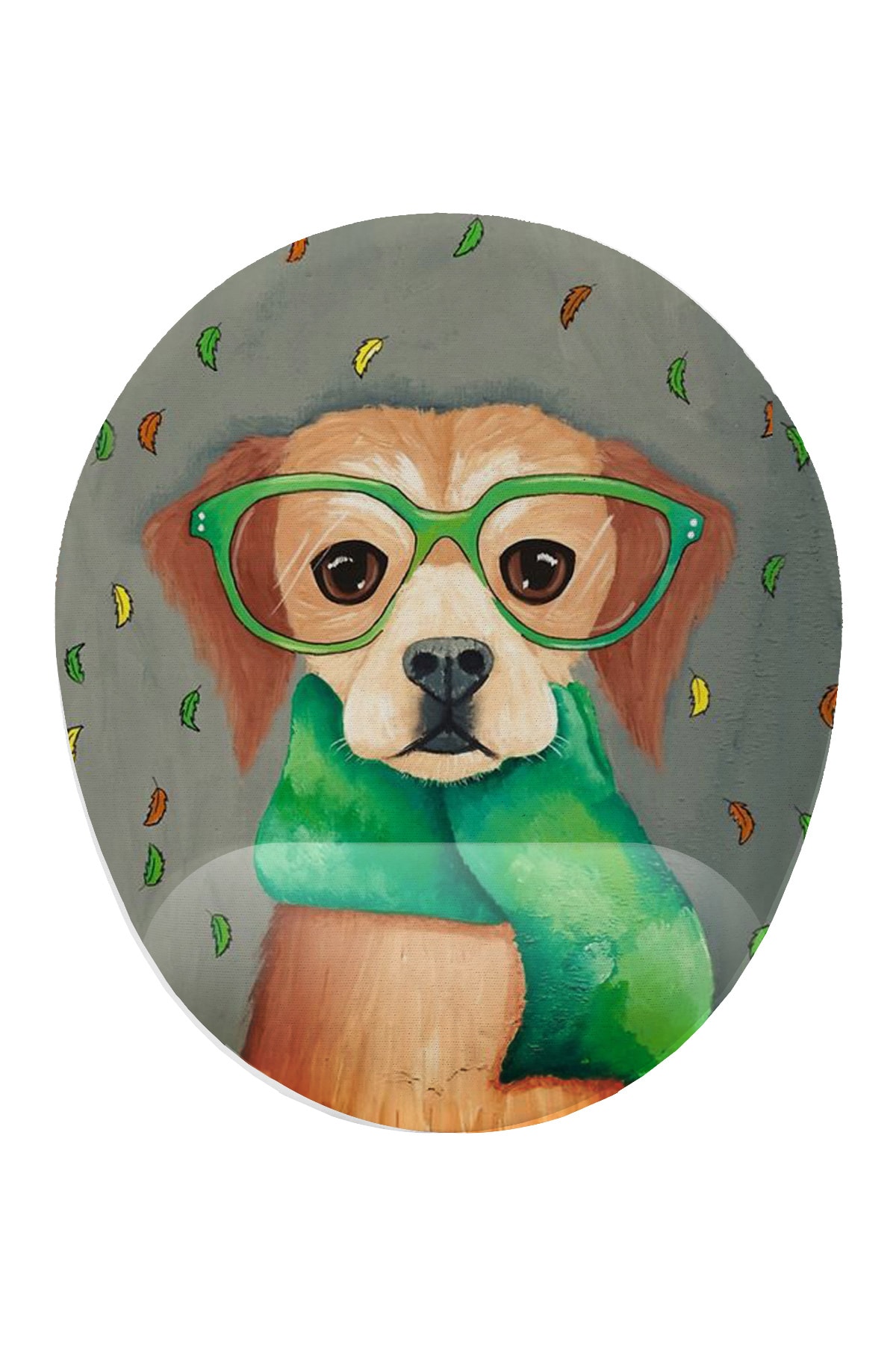 iyi fikirler Hipster Köpek Bilek Destekli Mouse Pad