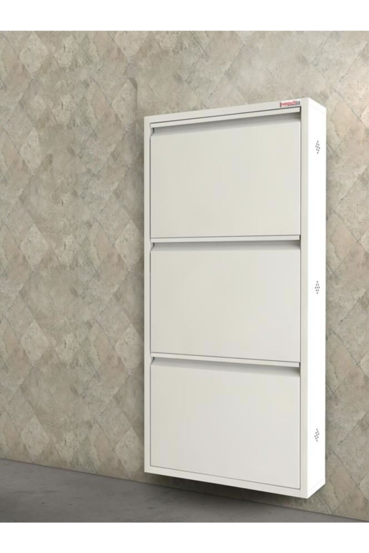Pappuchbox Dz-1000 3'lü Beyaz Metal Ayakkabılık