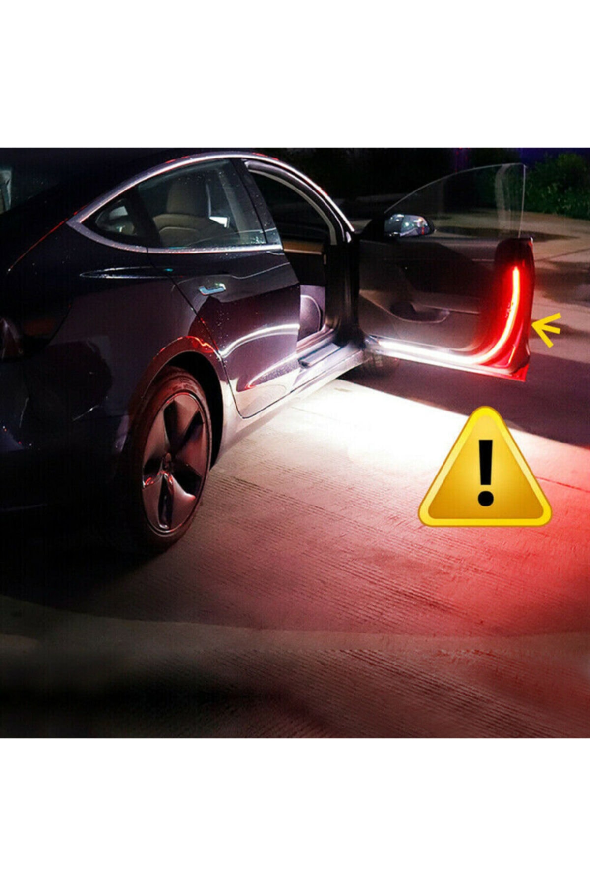 Ankaflex 2 Adet Araba Kapı Uyarı Işık Şeridi Dekoratif Şerit Lamba Sürüş Güvenliği Lambası