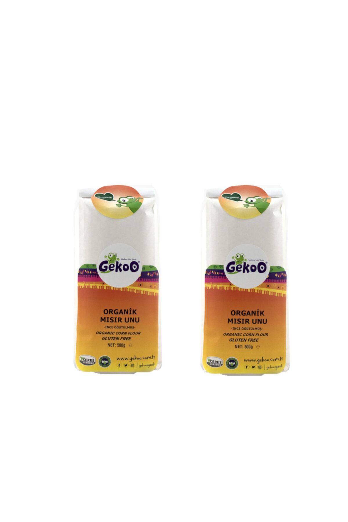 Gekoo Organik Mısır Unu 500 g 2 Adet