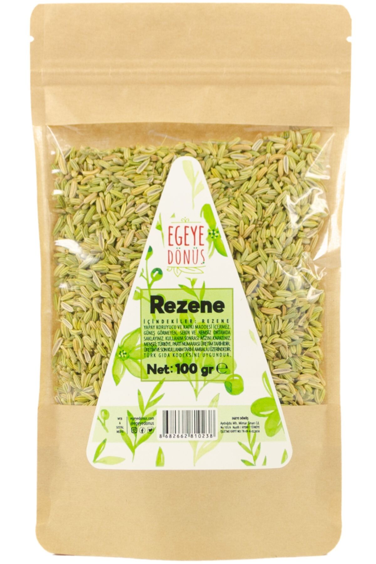 EGEYE DÖNÜŞ Rezene Tohumu Bitki Çayı 100 gr