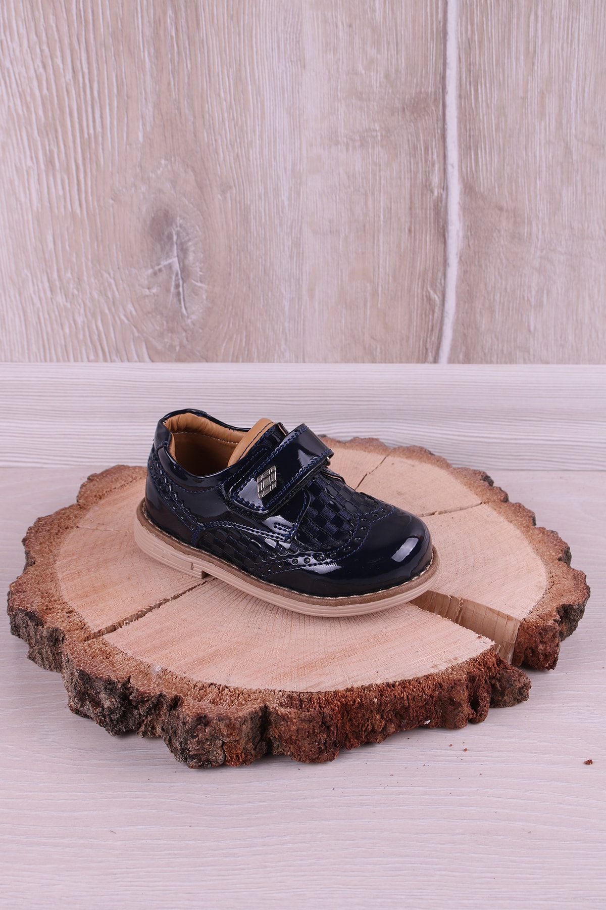 Kidya Erkek Bebek Lacivert Rugan Ortopedik Ayakkabı