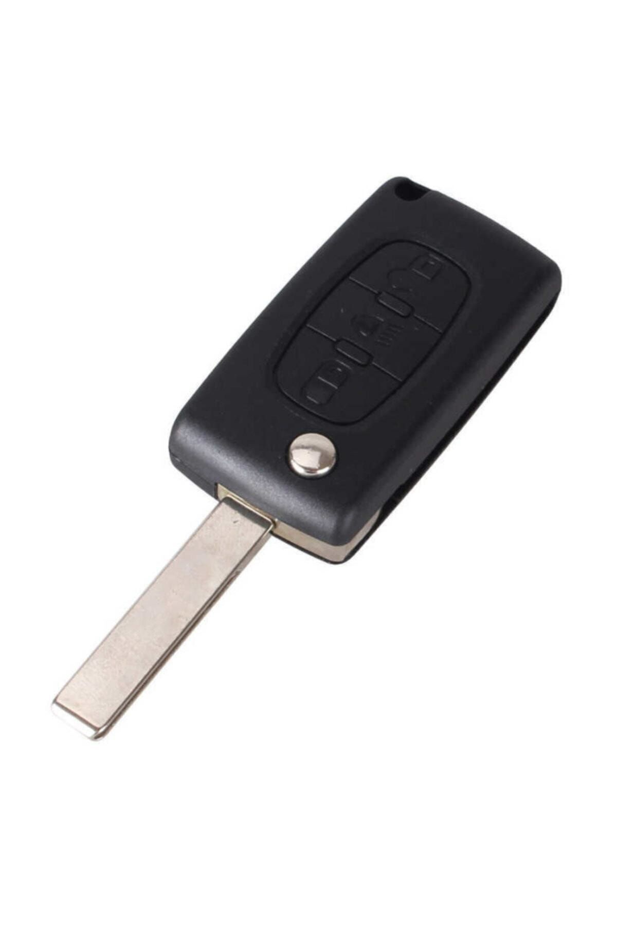 Citroen 3 Buton Sustalı Kumanda Kabı (far Logolu, Pil Yuvasız)