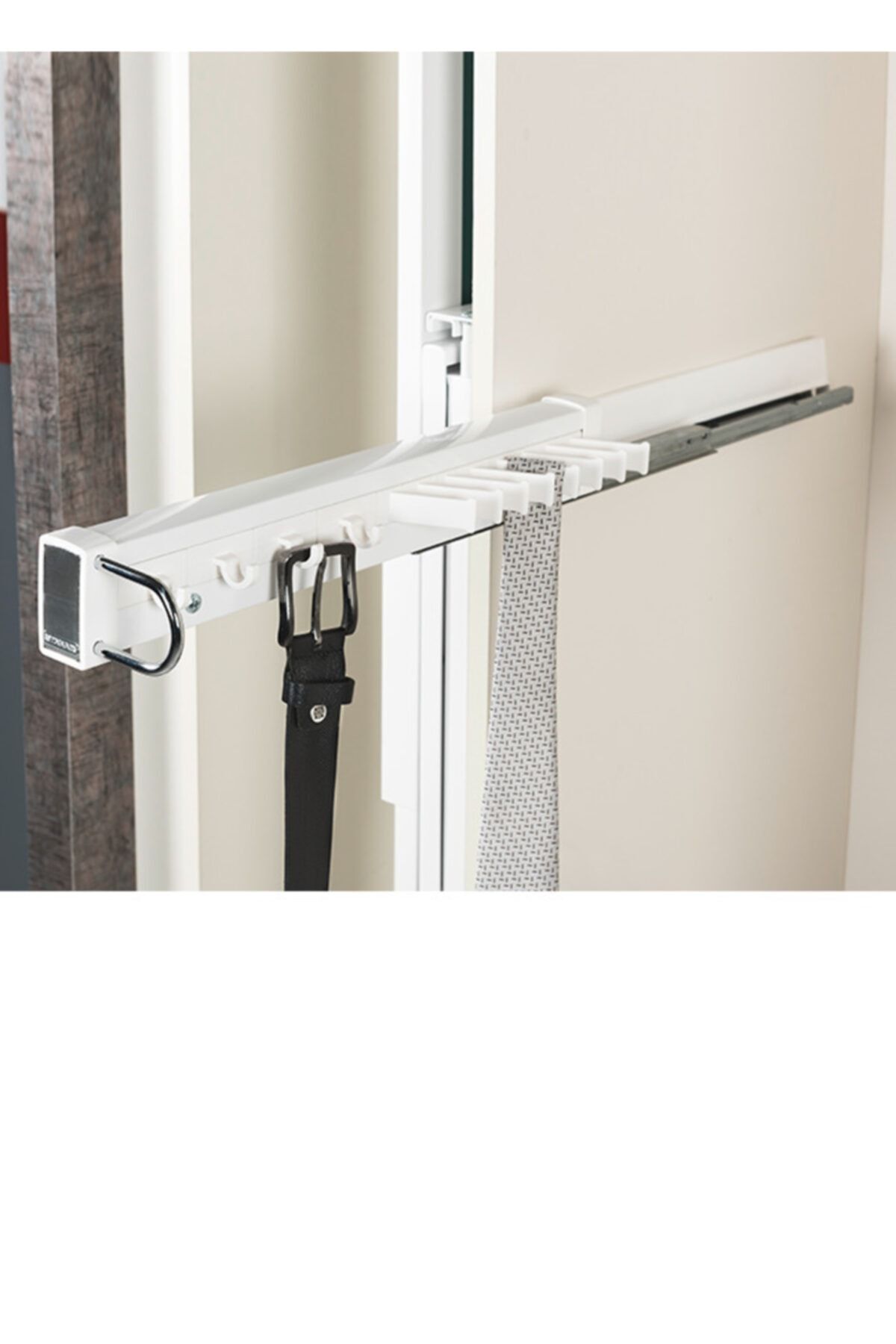 STARAX S-6728 Gardırop Içi Gizli Raylı Alüminyum Kravatlık-kemerlik Sol