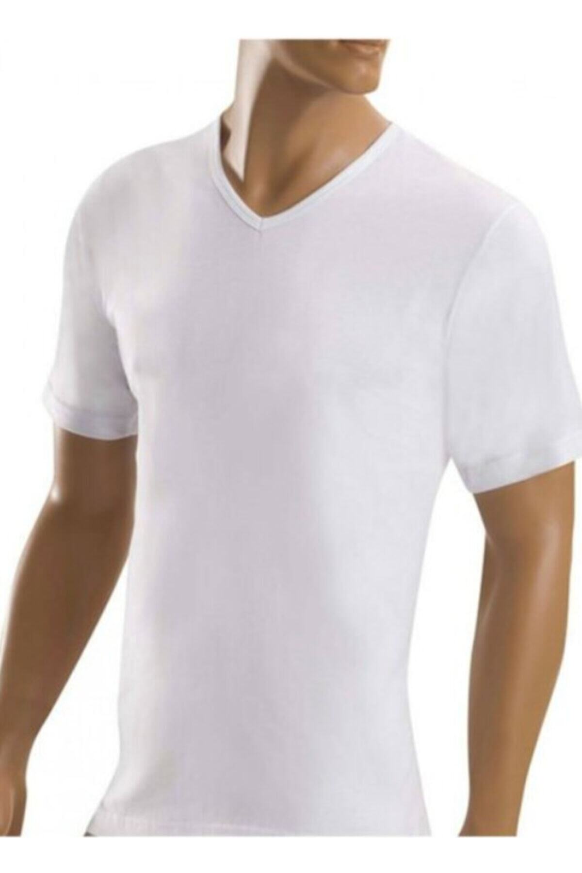 Şahin Erkek Beyaz V Yaka Fanila %100 Pamuk
