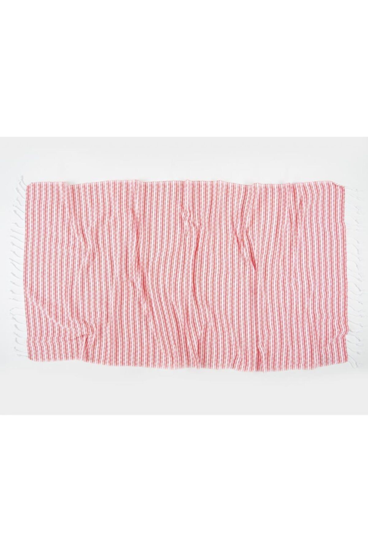 İrya Nil Kara Tezgah Peştemal Mercan 90x170