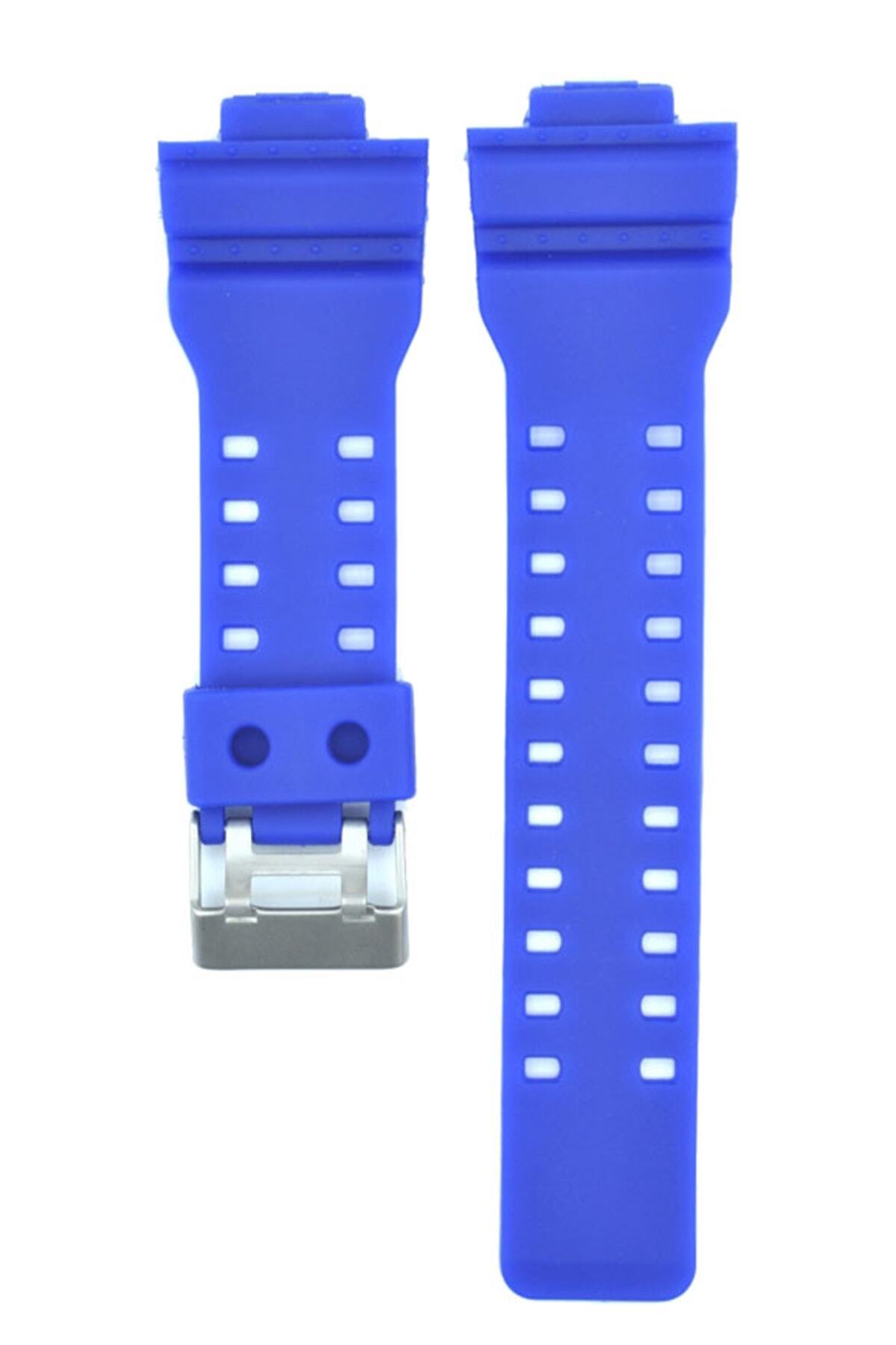 Casio G-shock Ga-100 Ga-110 Uyumlu Mavi Renk Silikon Saat Kordonu Kayışı