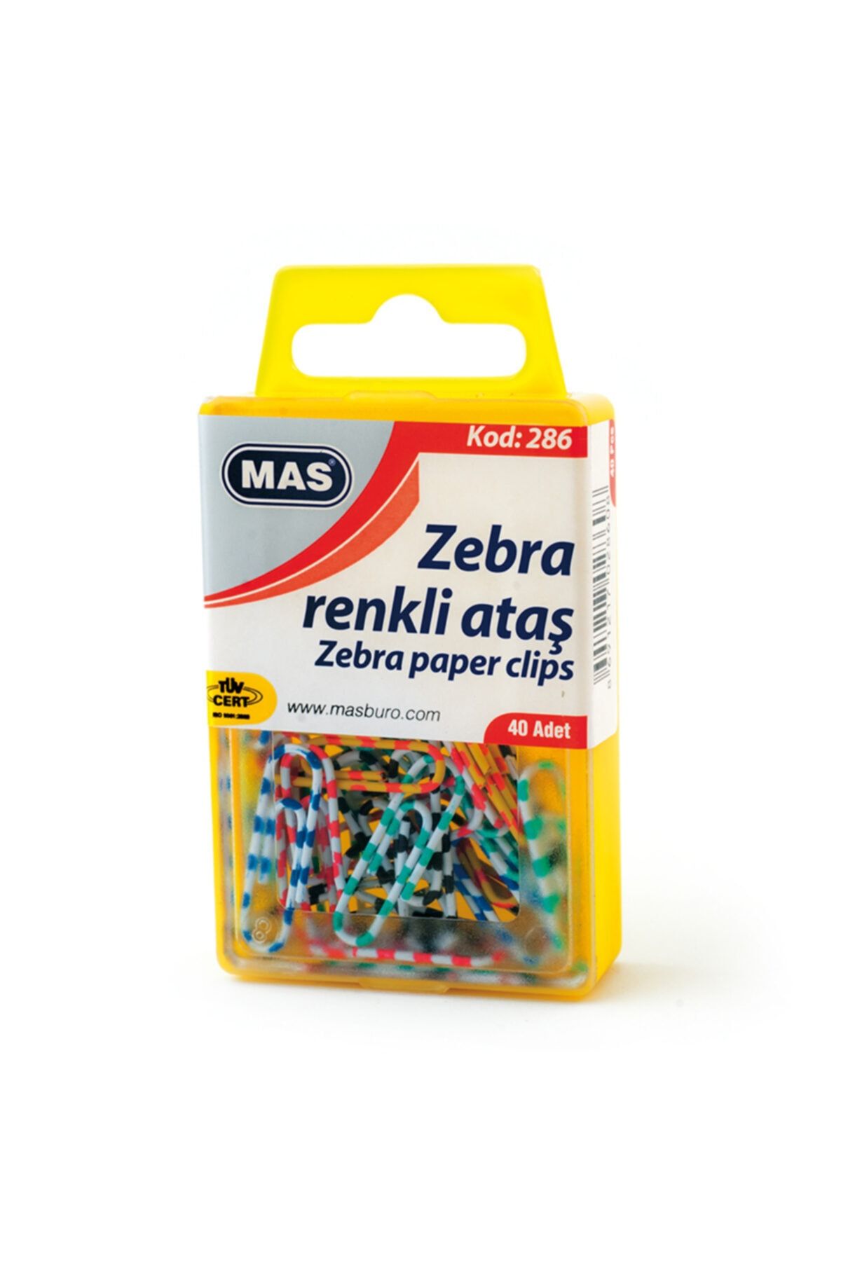 Mas 286 Zebra Renkli Ataş 40'lı
