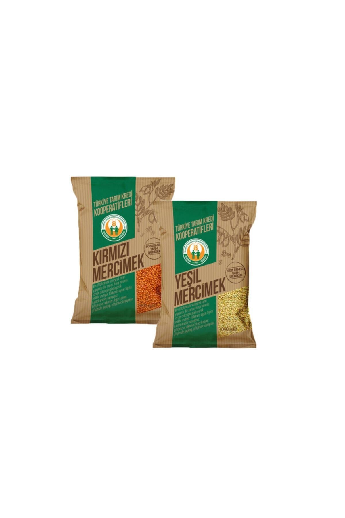 Tarım Kredi Mercimek Paketi 1 Kg Kırmızı 1 Kg Yeşil Mercimek