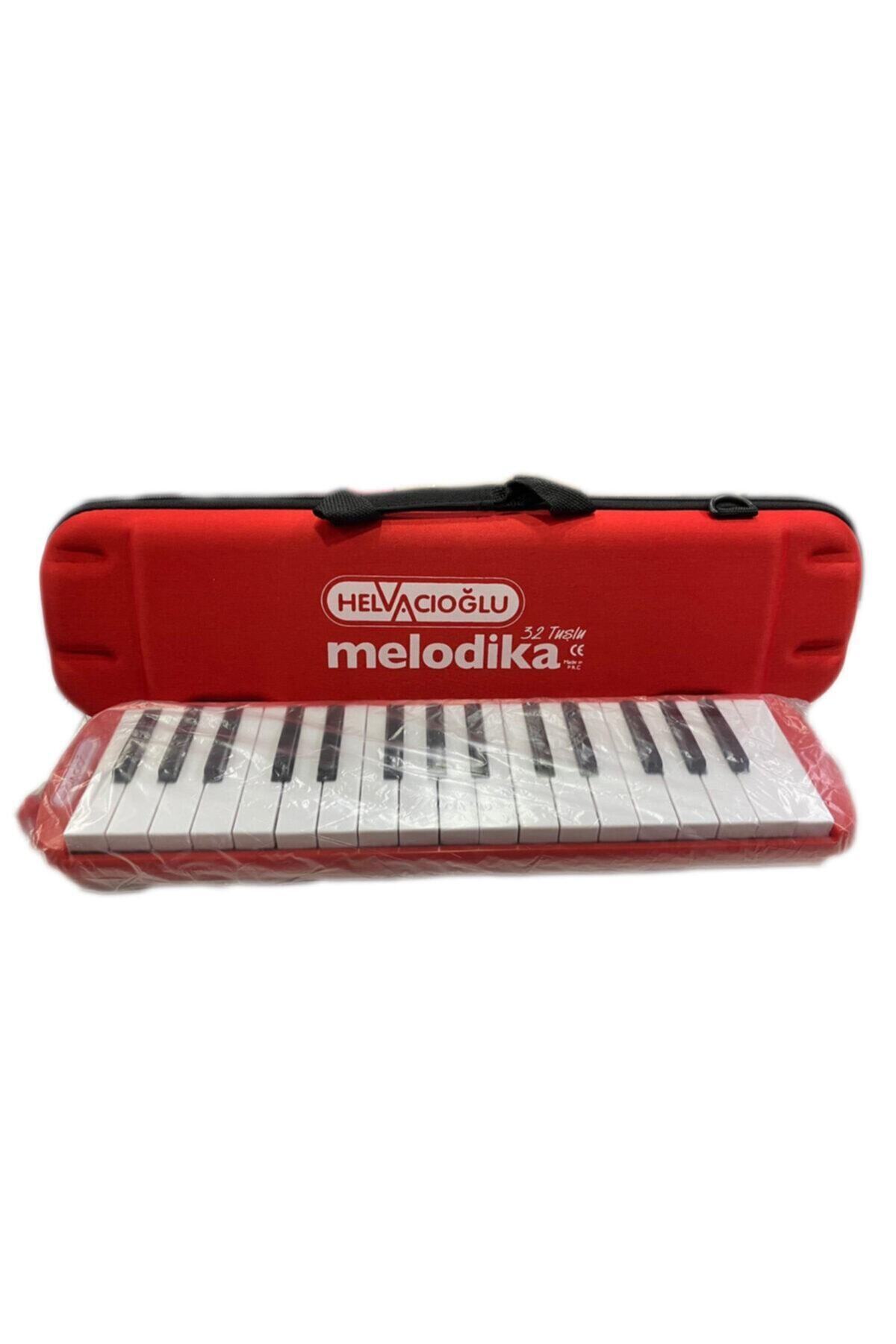 Helvacıoğlu Kırmızı 32 Tuş Çantalı Lüks Melodika