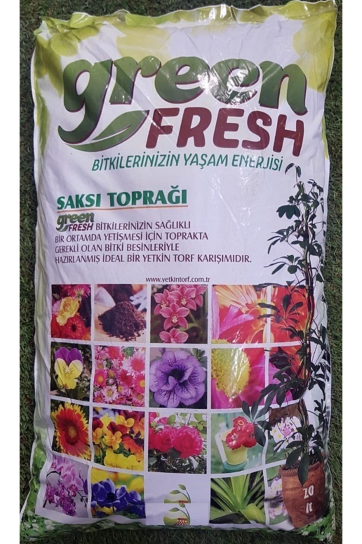 green fresh Torf Çiçek Saksı Toprağı 20 lt