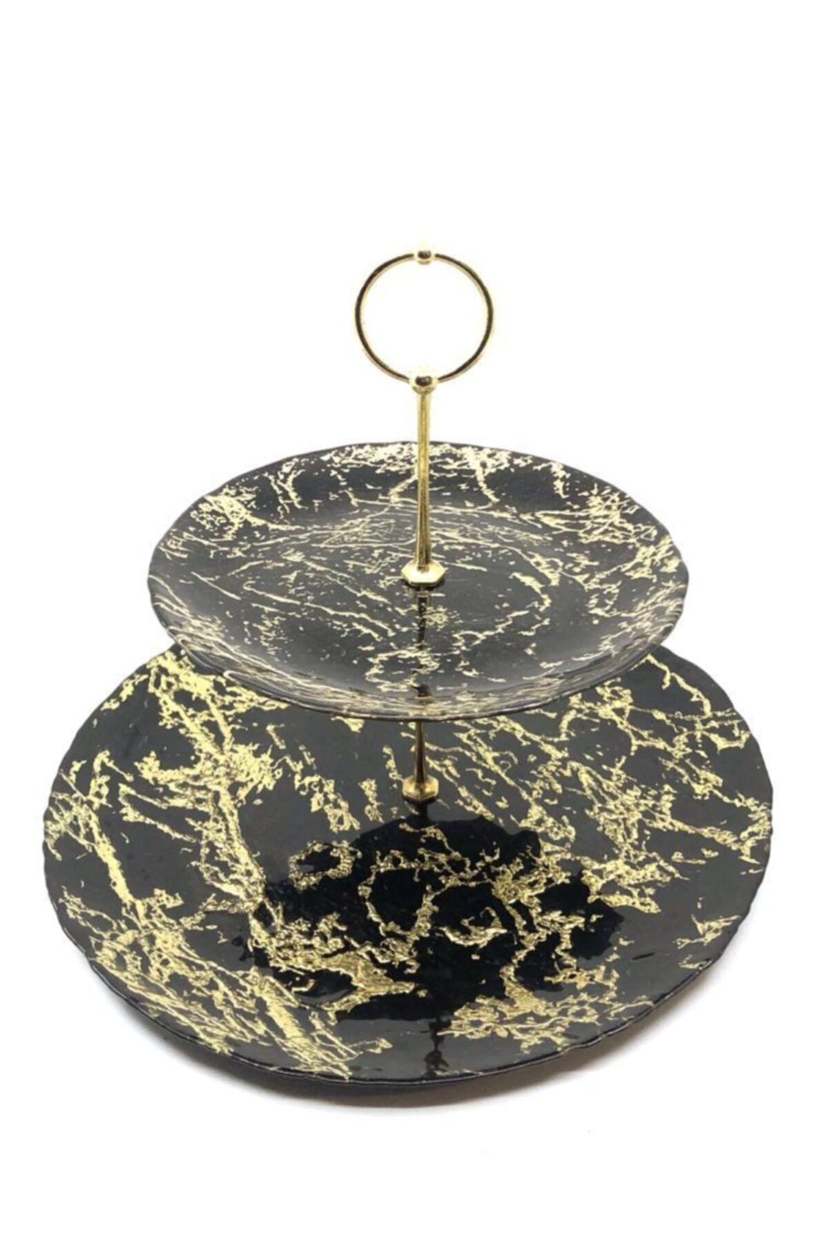 Şahane Pazar Marmo Katlı Kurabiyelik Siyah Gold Fma02749