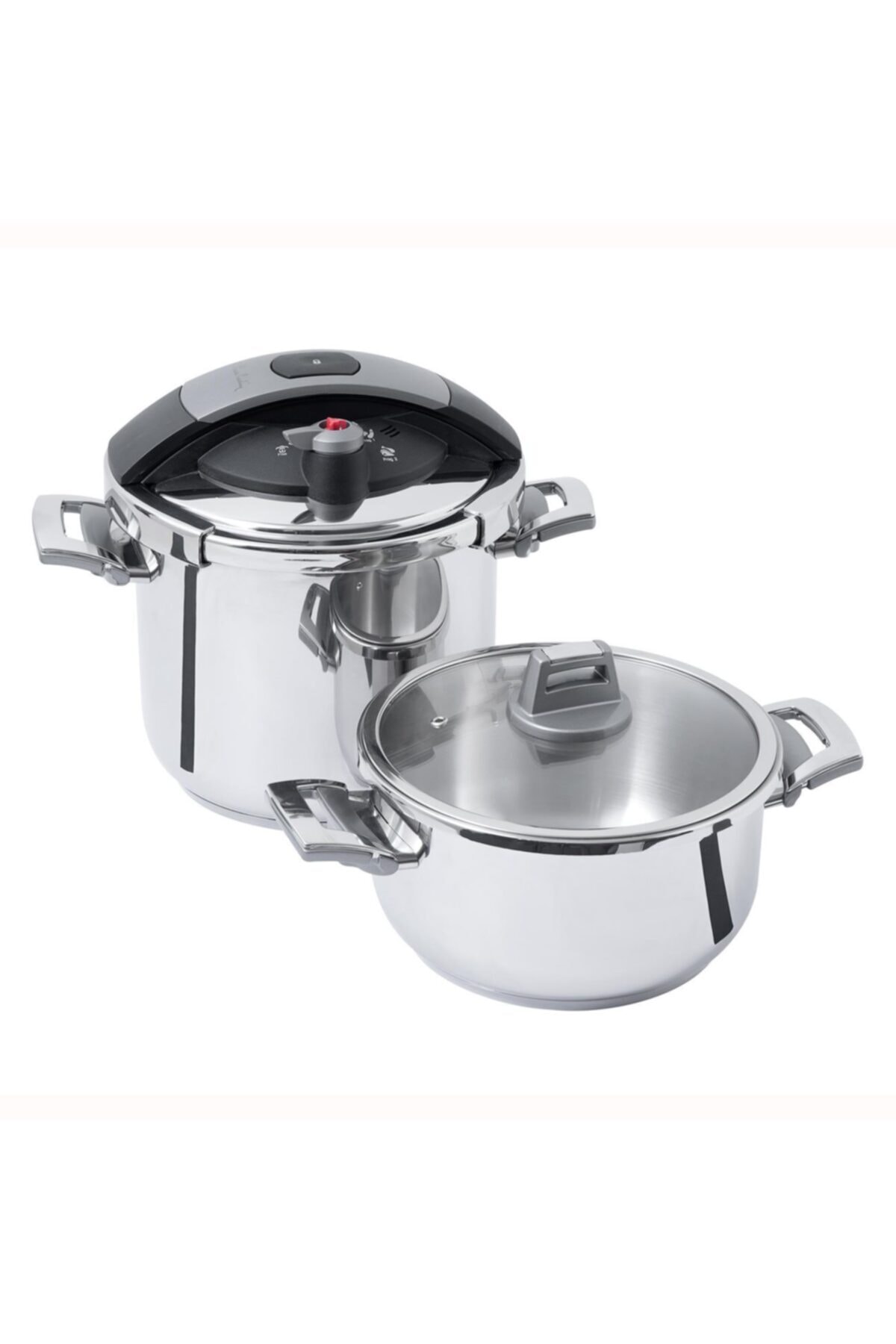 Pierre Cardin Taste 4 Parça 4 Lt + 7 Lt Düdüklü Tencere Gri