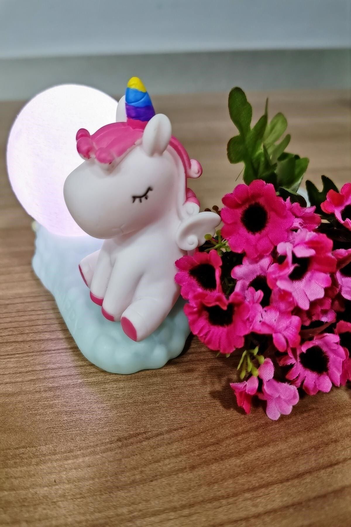 epazzar Çocuk Dekoratif Renk Değiştiren Unicornlu Gece Lambası