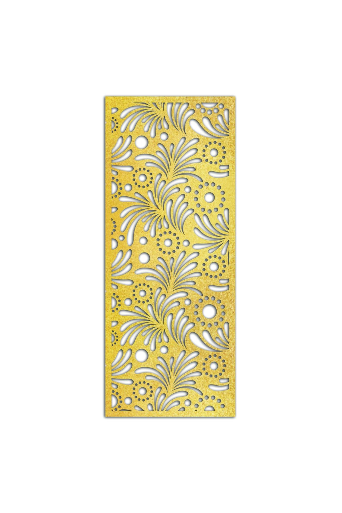Liar Dekor Liar Ahşap Seperatör (Paravan) - KSP-196 - (18 mm) - (85 cm x 210 cm) - (Gold)