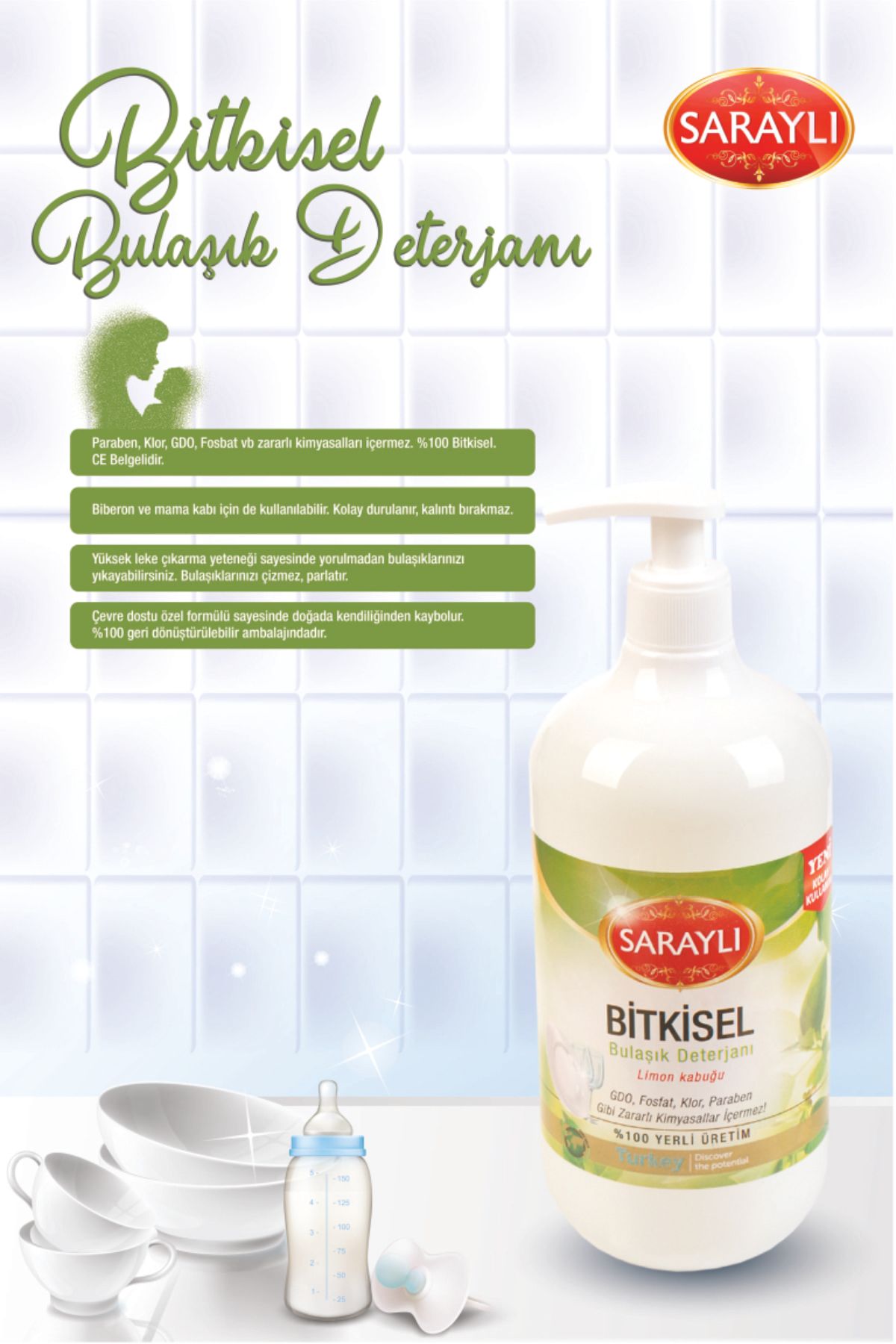 Saraylı Beyaz Bit Sıvı Bul Deterjanı 900 ml