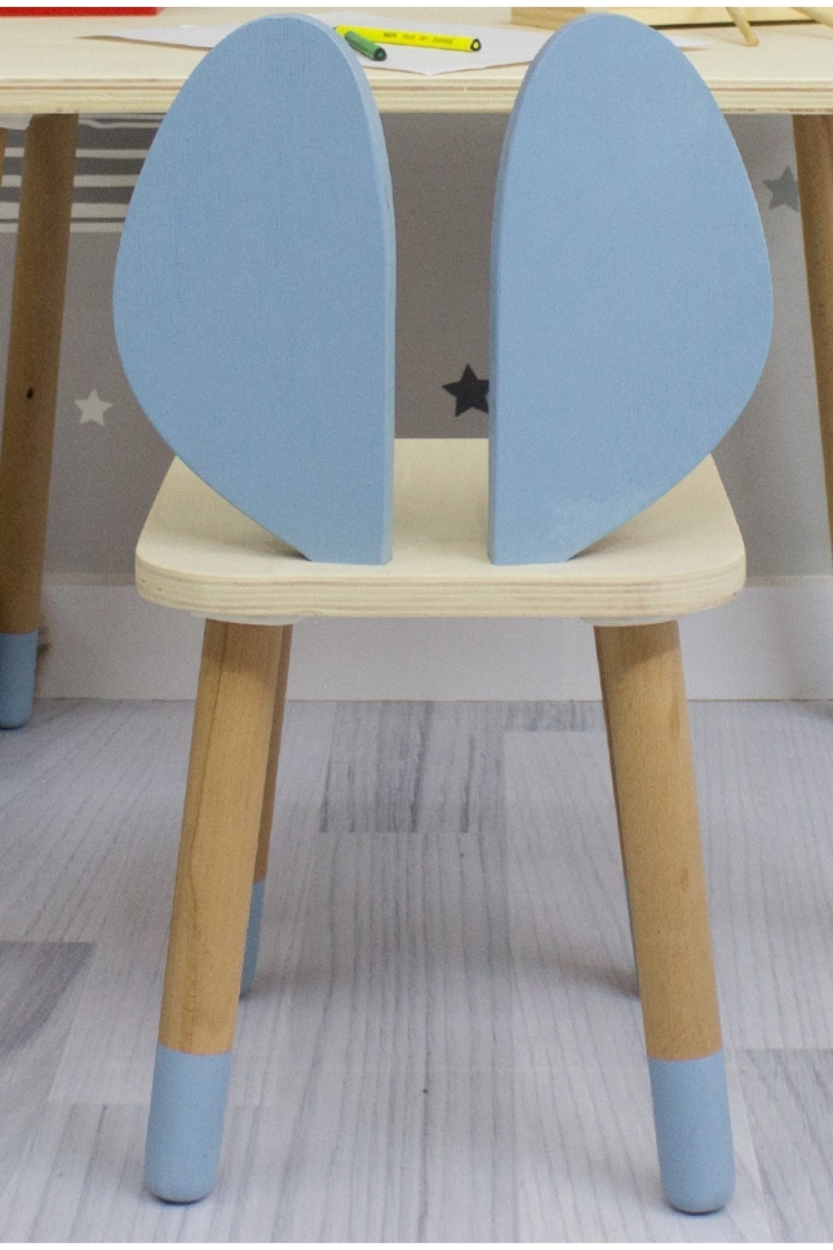 Ekip Dekor Mavi Montessori Fare Kulak Modeli Sandalye