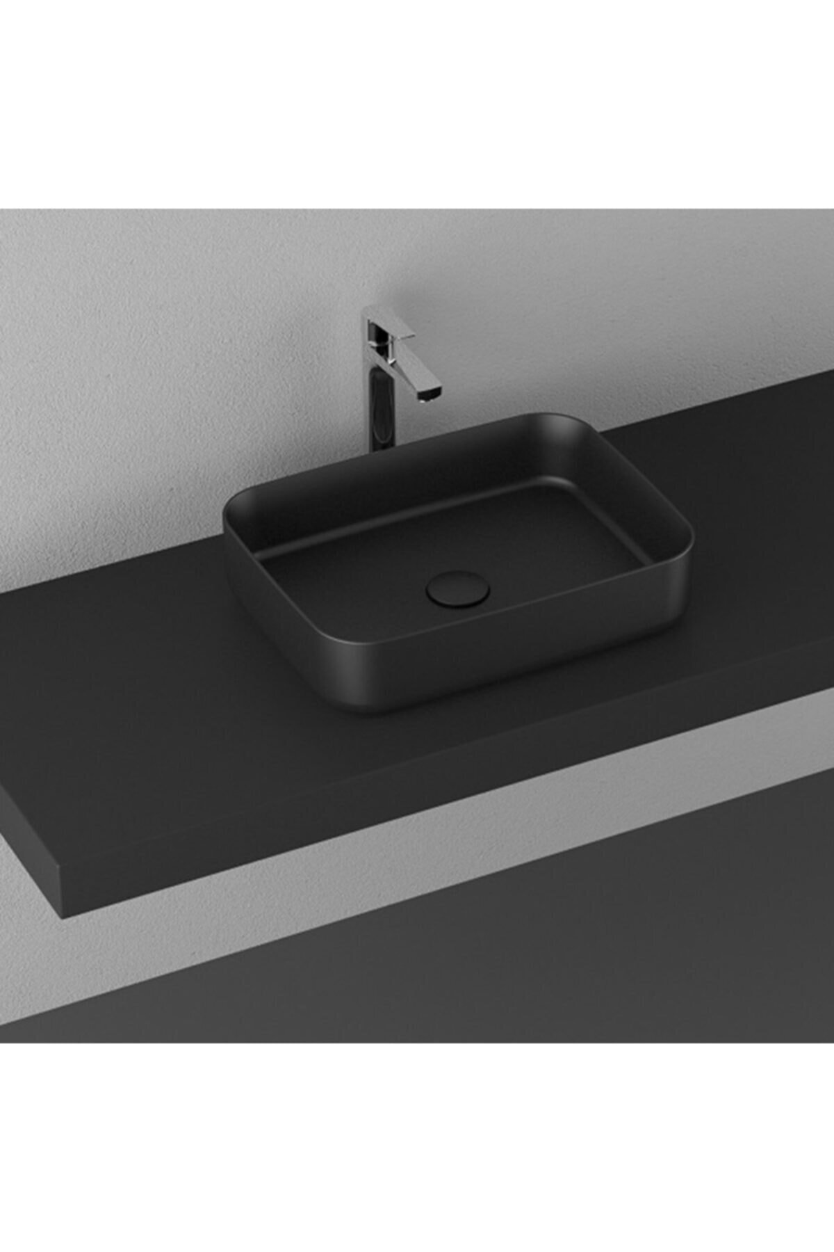 İsvea Tezgahüstü Lavabo-siyahInfinity 50 Cm