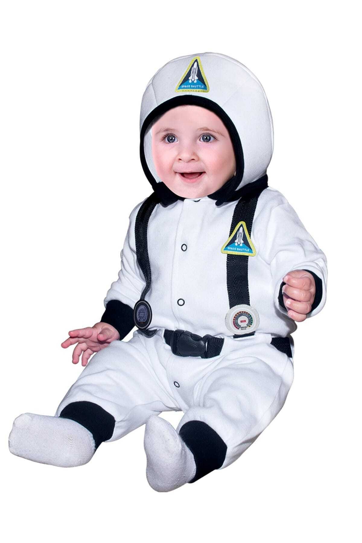 Liyavera Beyaz Bebek Astronot Kostümü Çocuk Kıyafeti