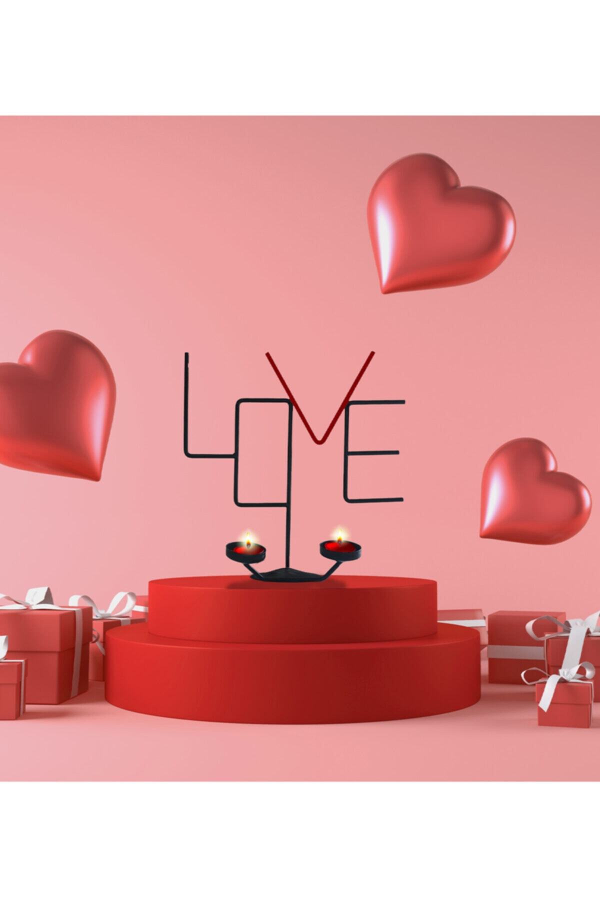 Le ante Love Mumluk - Metal Mumluk - Dekoratif Mumluk - Sevgililer Günü Hediye