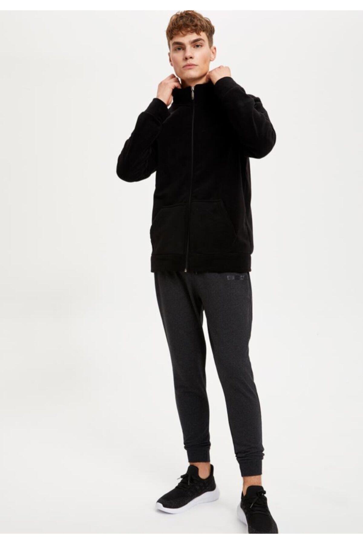 DeFacto Fit Slim Fit Esnek Paça Ince Sweatshirt Kumaşı Jogger