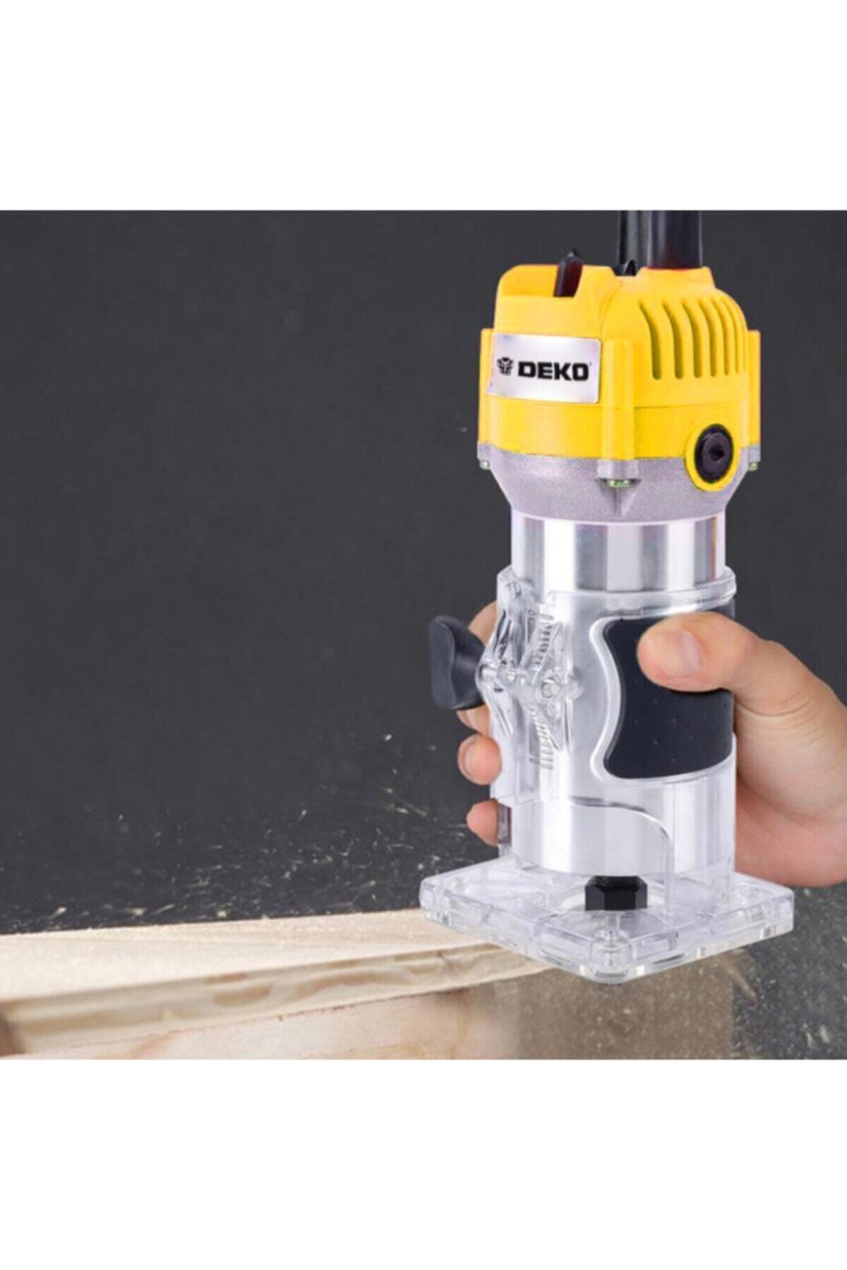 DEKO Alman Devir Ayarlı Formika Traşlama Freze Makinası 580 watt  6 mm