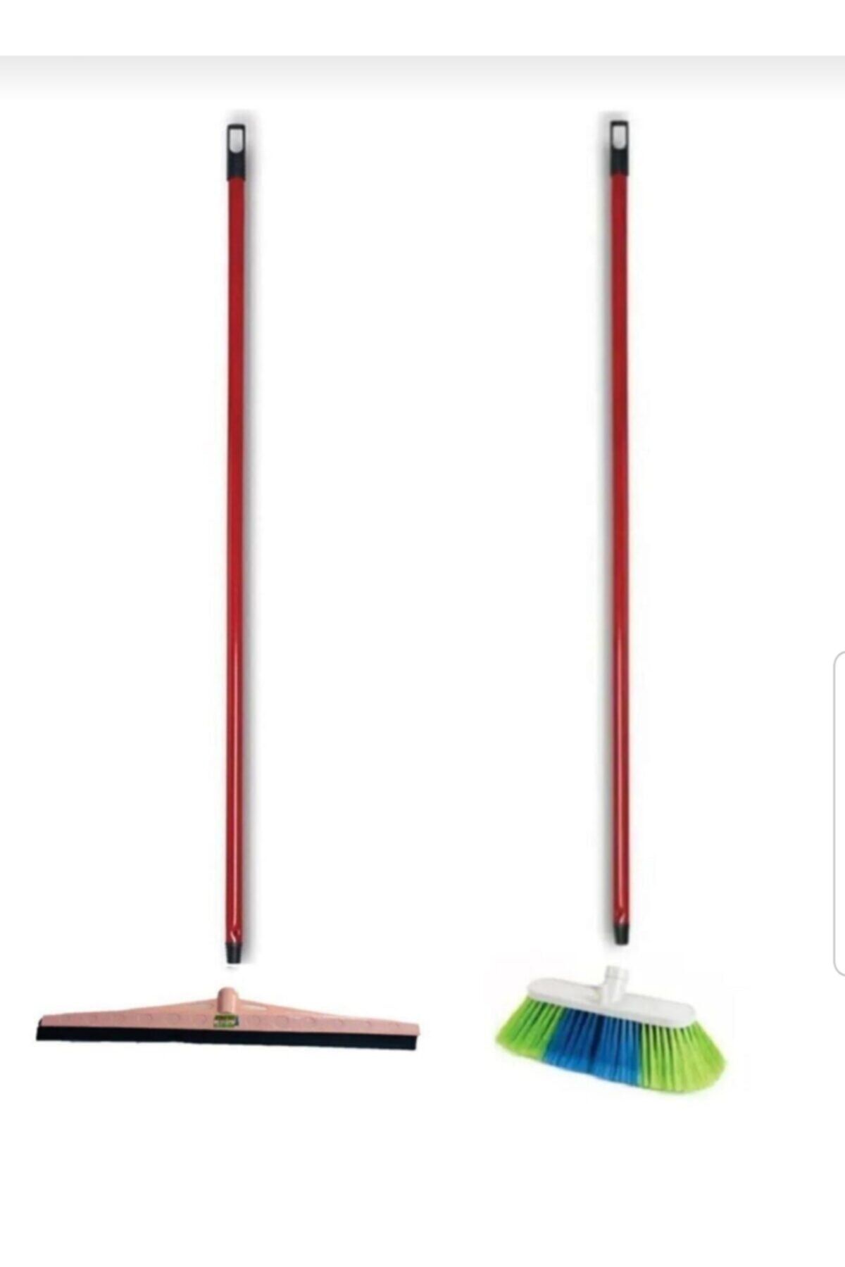 NEHAN Saplı Yer Fırçası Süpürge Saplı Çekçek Çek Pas 2li Set 4 Parça