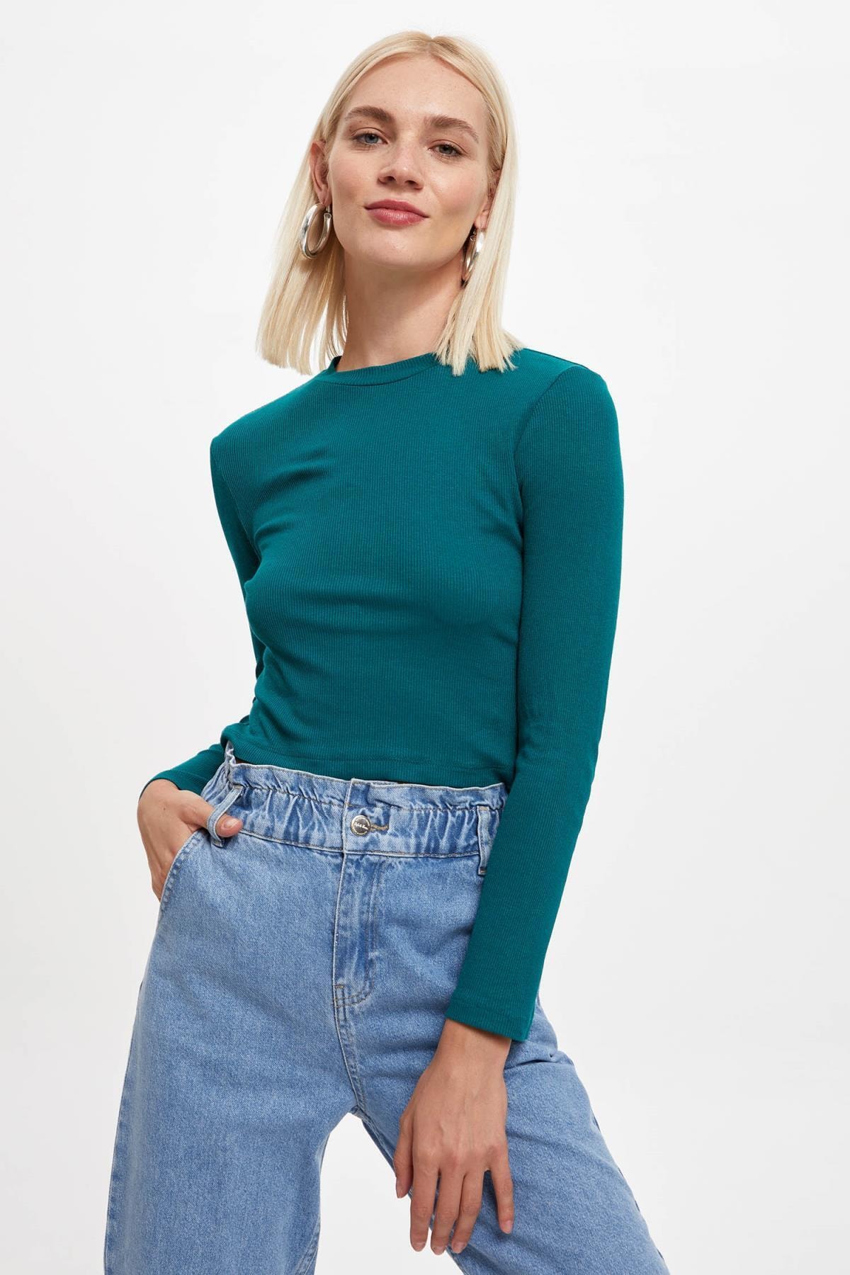 DeFacto Basic Örme Top