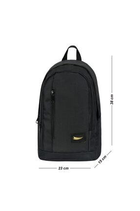 Unisex Siyah Spor Günlük Mini Sırt Çantası Cod: 2280 // Yükseklik : 38 Cm // Image 0