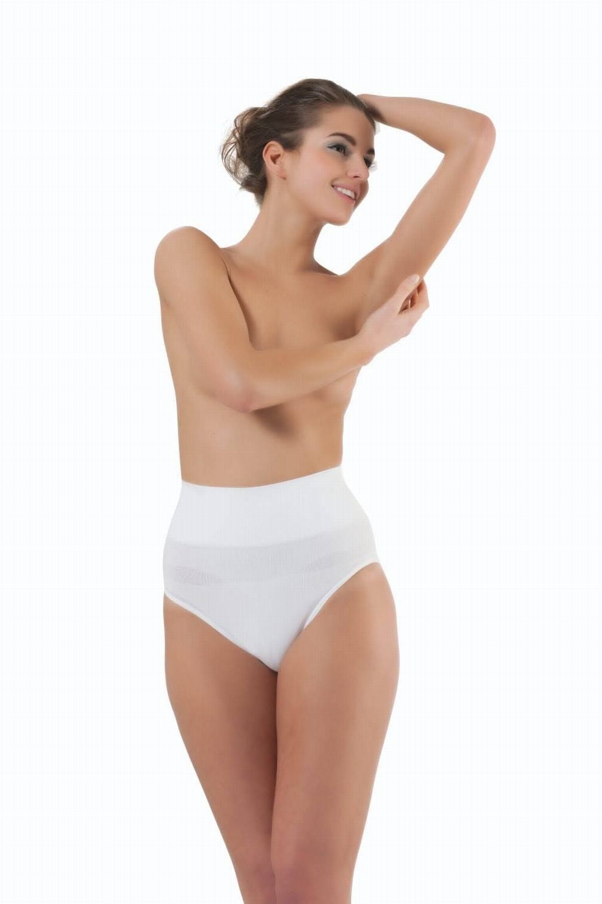 pijama moda Beyaz Karın Toparlayıcı Slip
