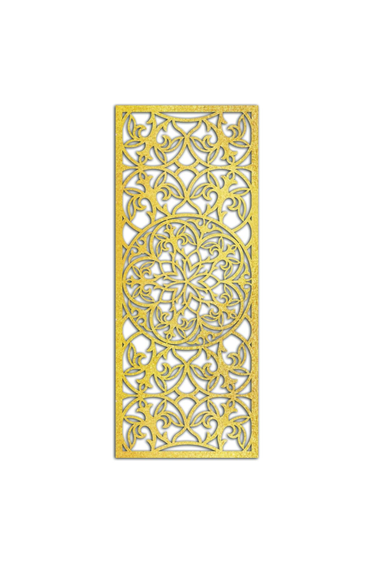 Liar Dekor Liar Ahşap Seperatör (Paravan) - KSP-200 - (18 mm) - (100 cm x 210 cm) - (Gold)