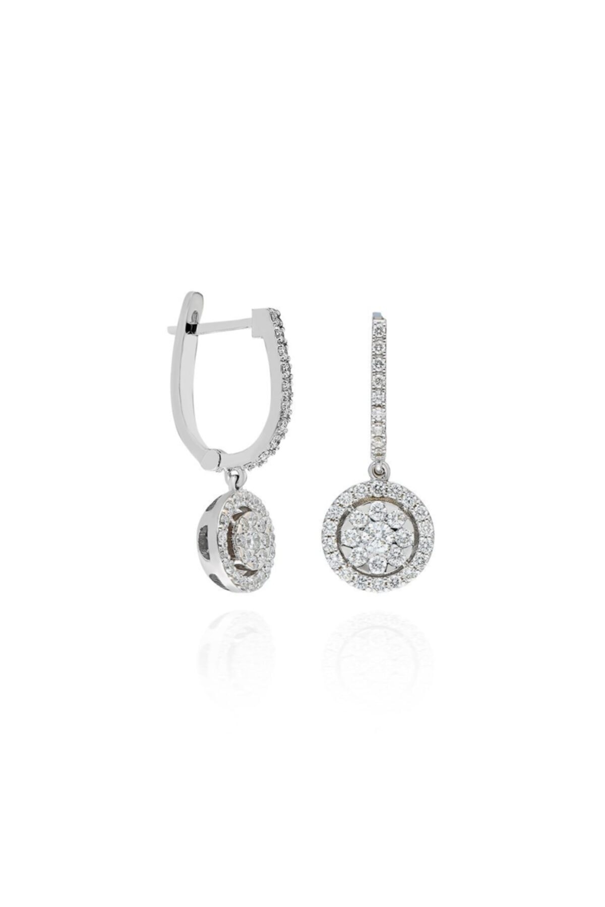 Vav Pırlanta 0,75 Ct 18 Ayar Pırlanta Küpe