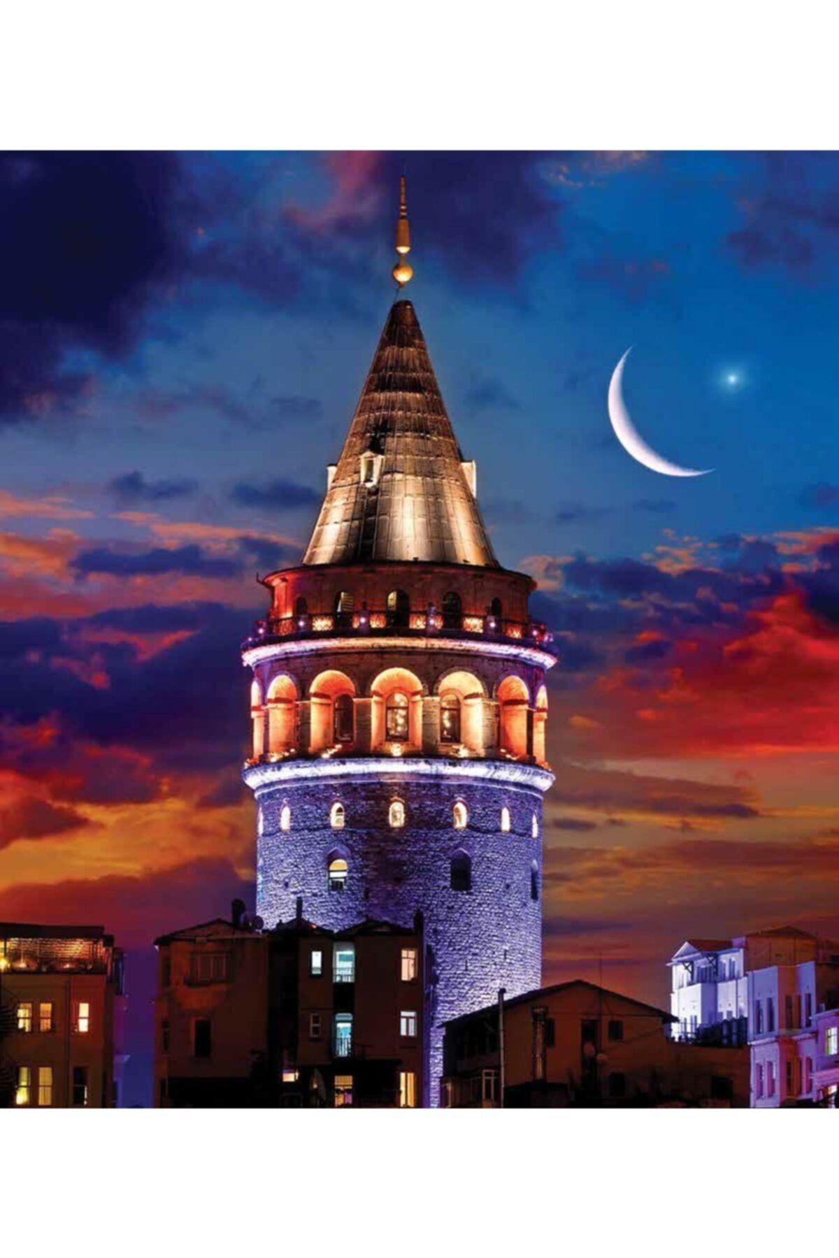 UVEDİT 1000 Parça Ahşap Galata Kulesi Puzzle