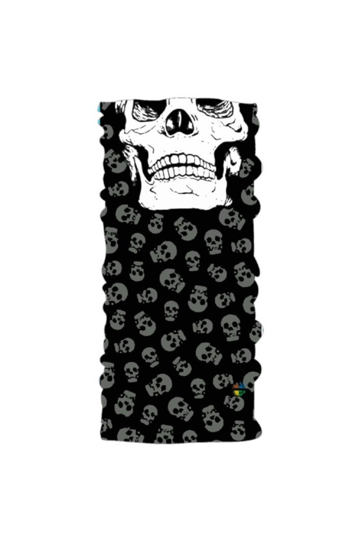 Metal Giyim Çok Amaçlı Bandana Boyunluk-skull 002
