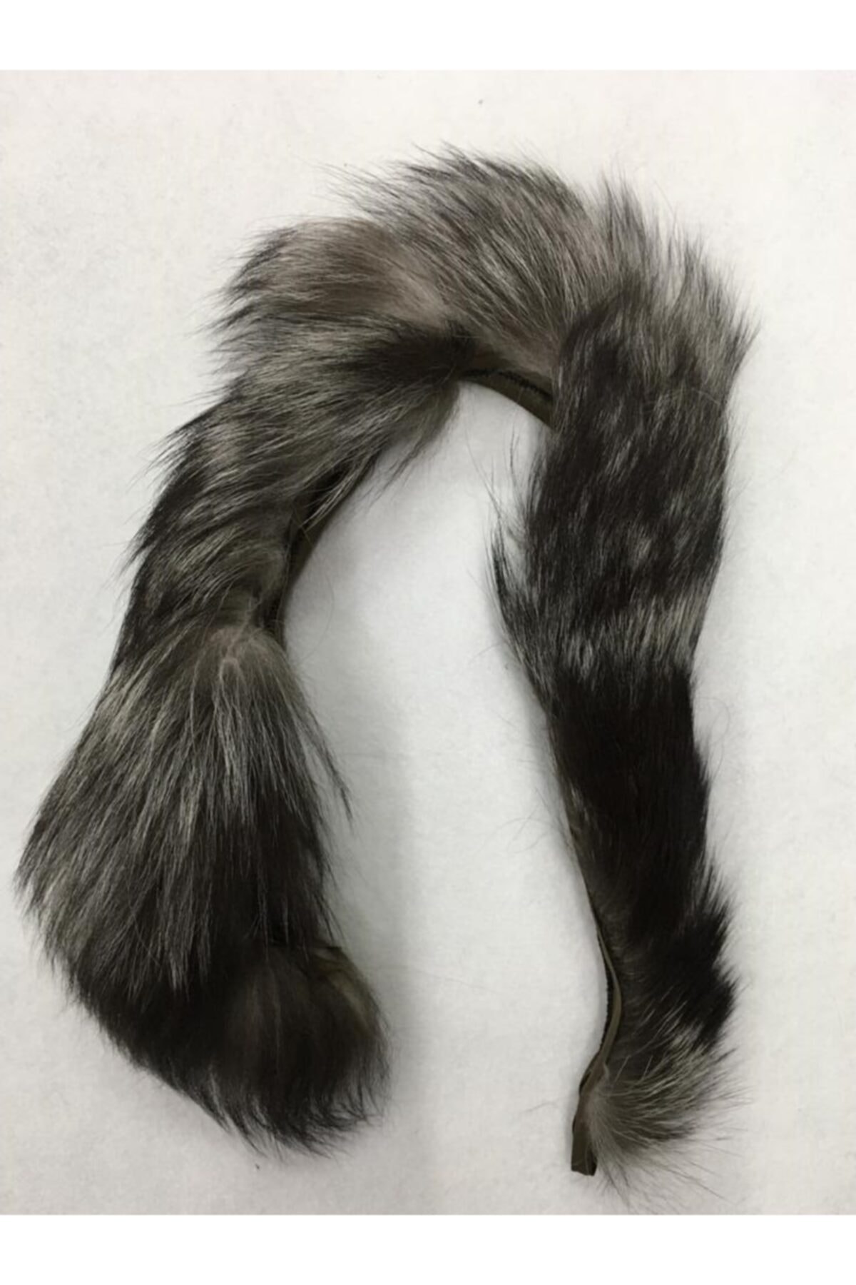 tuhafiyeci Gri Ve Kahve Kırçıllı Kapşon Kürk