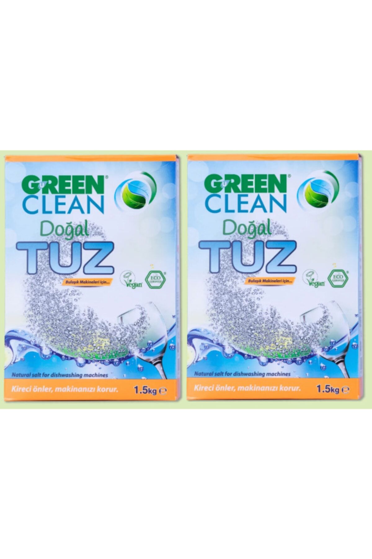 Green Clean Organik Bulaşık Makinası Doğal Tuz (1,5 Kg - 2'li Set ) Depo-e