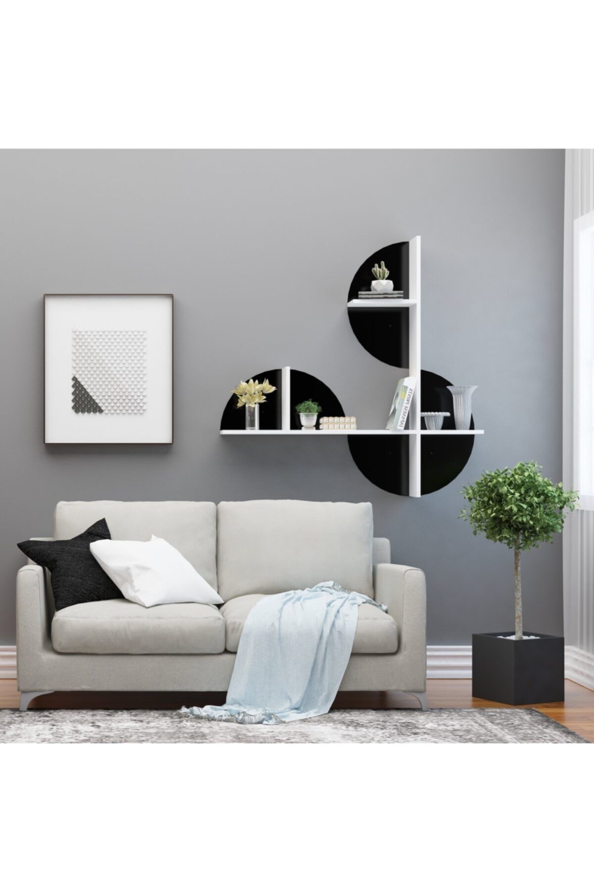DECORMET Reyhan 3 Duvar Rafı Siyah