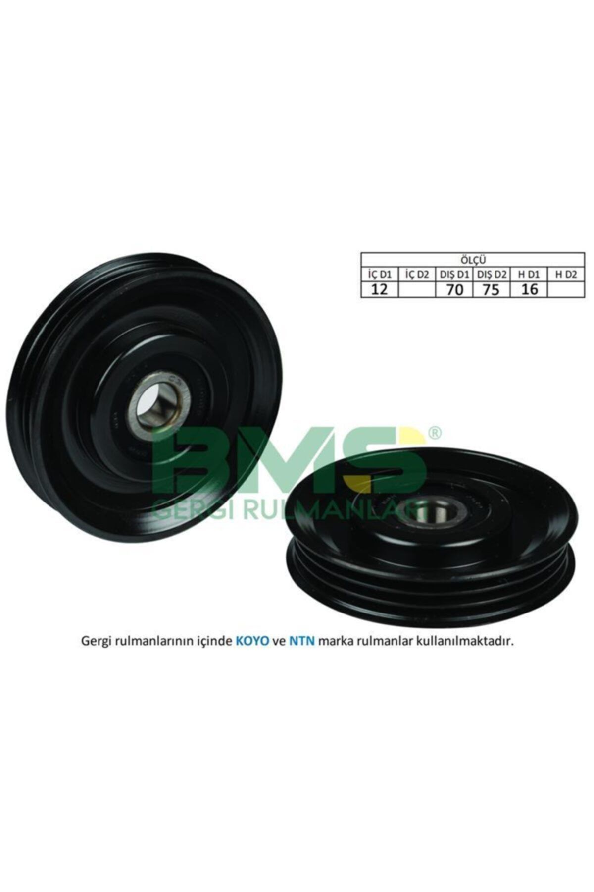 BMS Alternator Gergı Rulmanı 12×70 / 75×16 3 Pk Demır (ıron) Nıssan