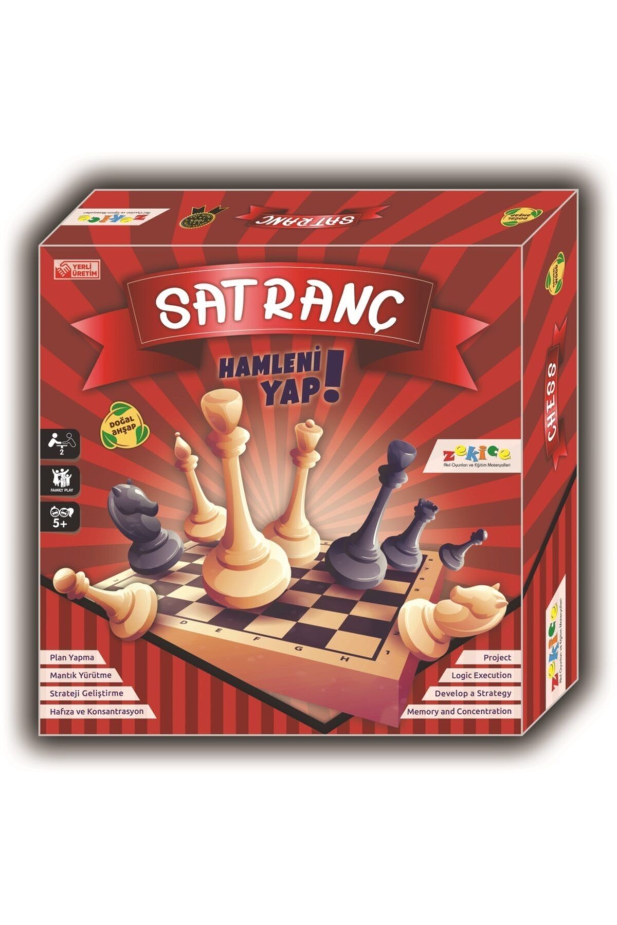 Zekice Ahşap Satranç Oyunu