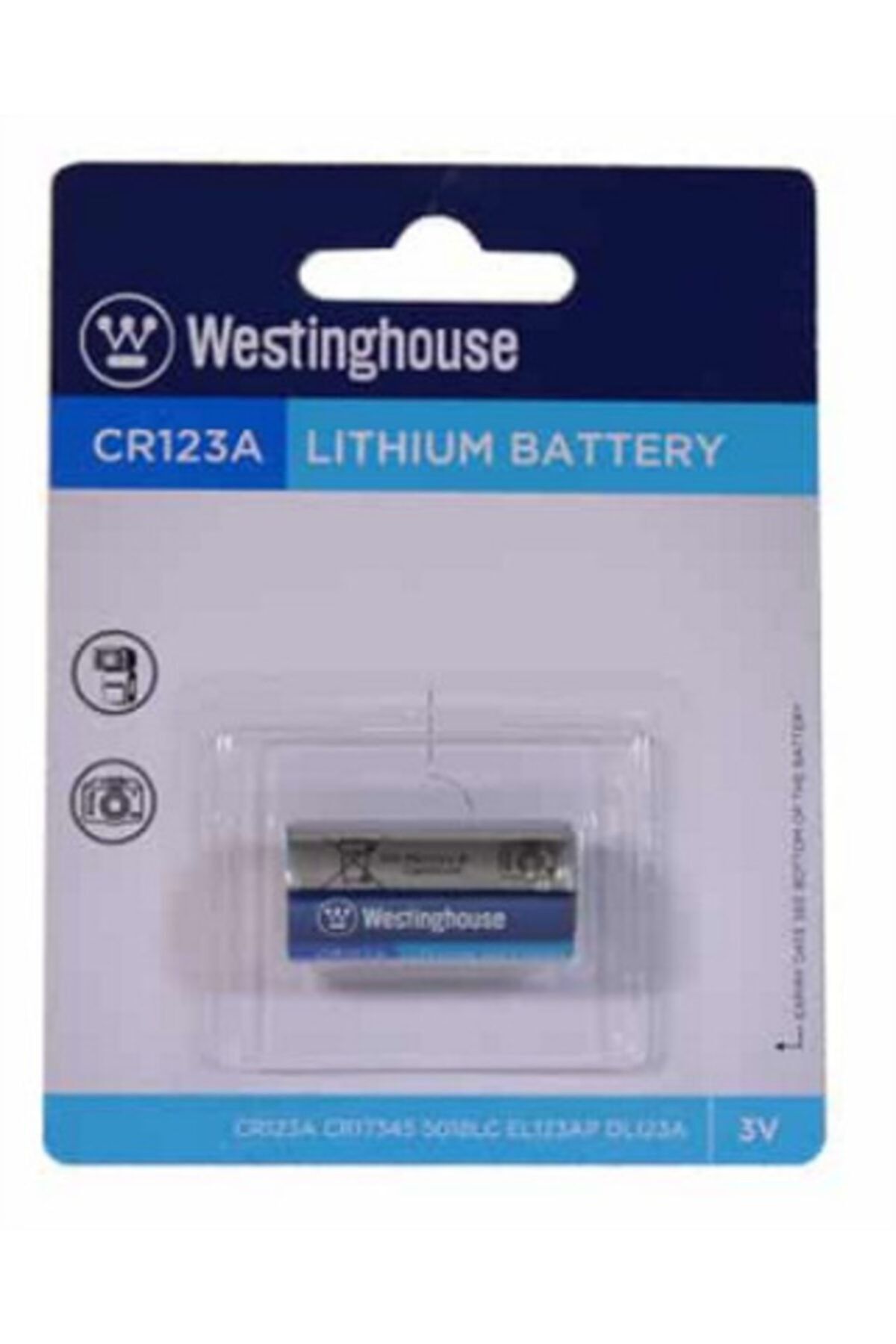 ATAELEKTRONİK Westinghouse Cr123a 3v Lityum Pil Tekli Blister - Led El Feneri Pili Bataryası