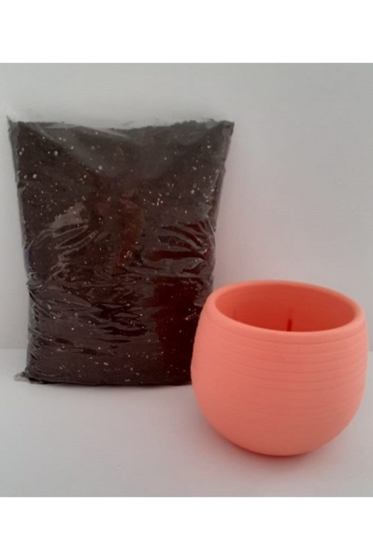 Ekodoğa Kaktüs Saksı 0,55 Lt  Alana 2 Lt Kaktüs Toprağı Hediye Sukulent Saksı Plastik Saksı Renkli Saksı
