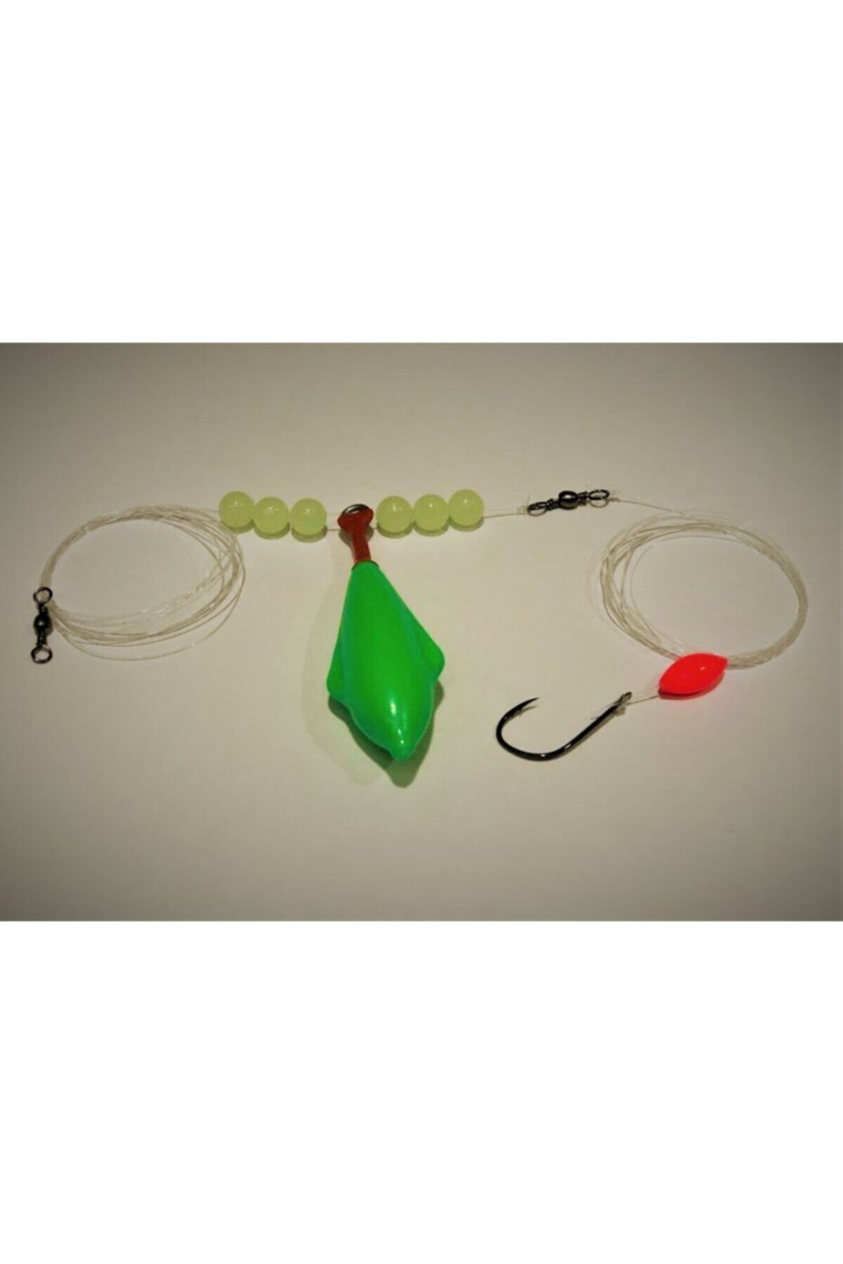 Hunter Eyes Fosforlu Roket Surf Kurşunlu Çipura Takımı Sonsuz Gezer 100 Gr