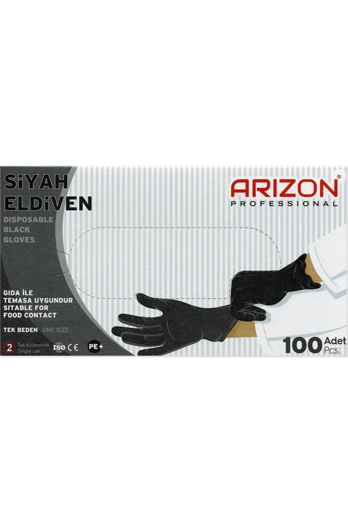 Arizon Bidünyapazar ''naylon-hışır'''siyah Renkli Çok Amaçlı, Naylon Kullan-at Eldiven Tek Kullanımlık