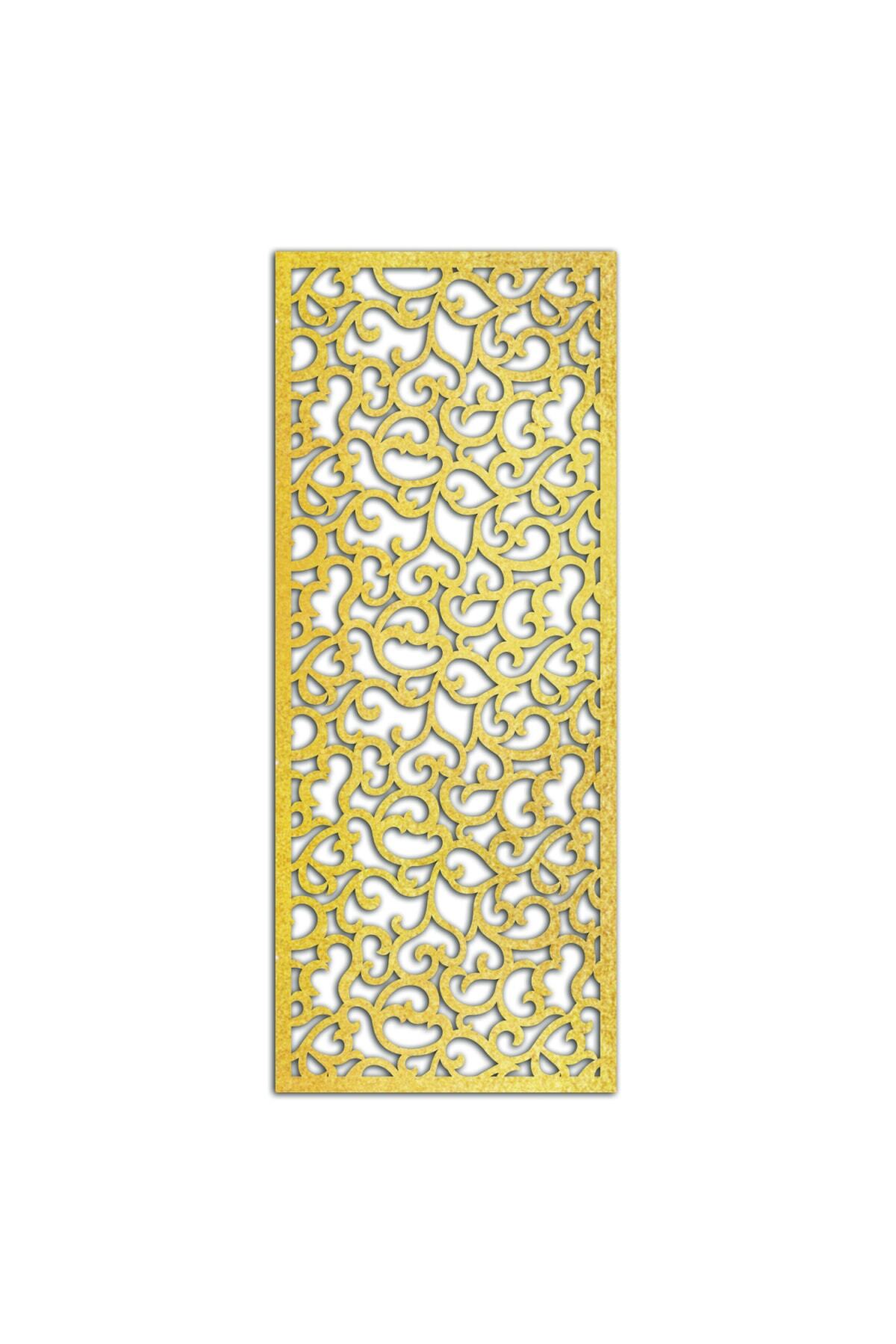 Liar Dekor Liar Ahşap Seperatör (Paravan) - KSP-207 - (18 mm) - (85 cm x 210 cm) - (Gold)