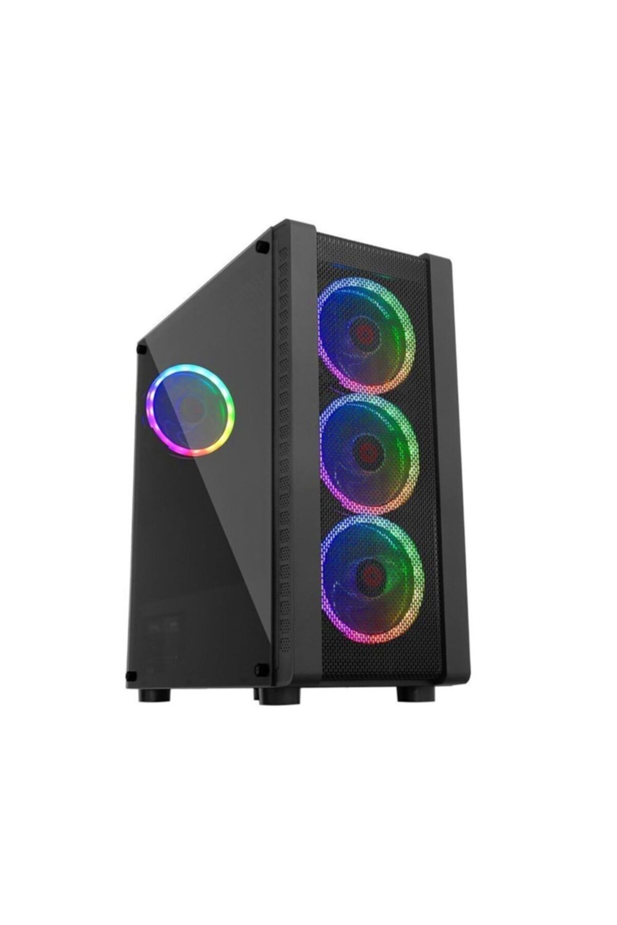 TURBOX MasterYi 4x Rainbow Fan USB 3.0 400W ATX Mesh Panel Gaming Bilgisayar Kasası